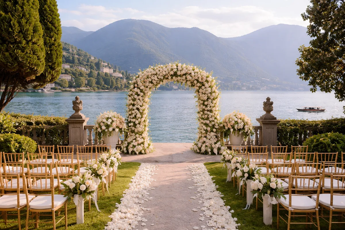Quel cadre romantique choisir pour un mariage sur mesure au lac de Côme